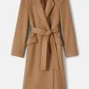 Karen Millen Tall Italian Wool Cashmere Notch Neck Coat -Karen Millen shop camel tall italian wool cashmere notch neck coat