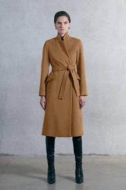 Karen Millen Tall Italian Wool Cashmere Notch Neck Coat 9 Karen Millen Tall Italian Wool Cashmere Notch Neck Coat -Karen Millen shop camel tall italian wool cashmere notch neck coat 1 2