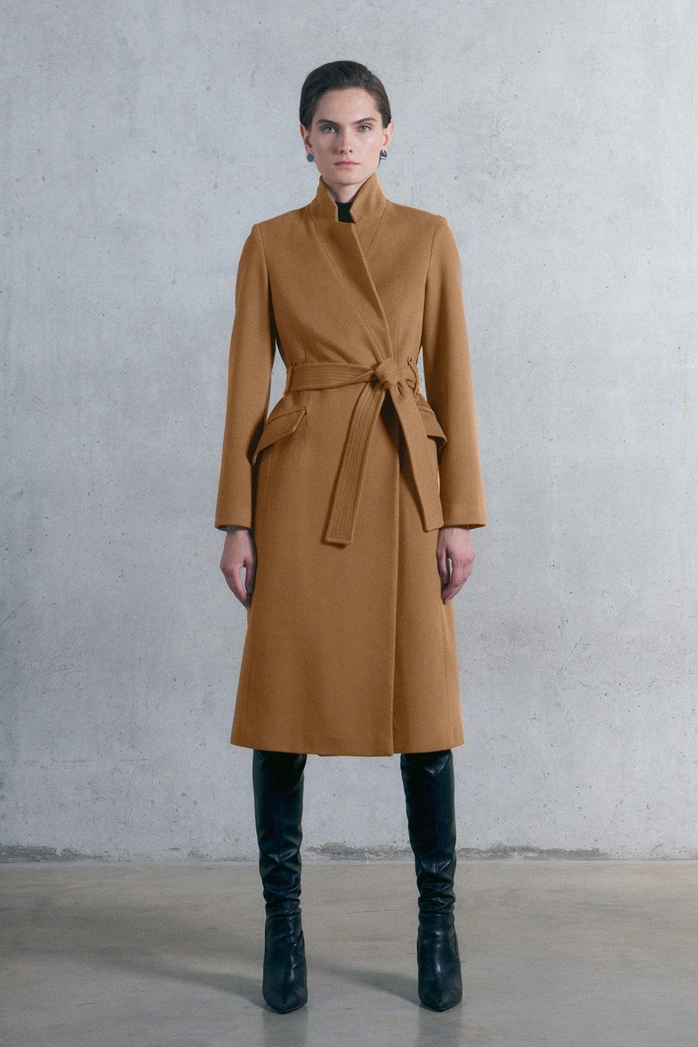 Karen Millen Tall Italian Wool Cashmere Notch Neck Coat 5 Karen Millen Tall Italian Wool Cashmere Notch Neck Coat - Image 3