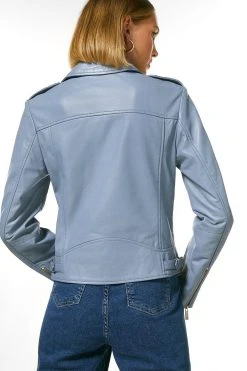 Karen Millen Petite Military Leather Biker 6 Karen Millen Petite Military Leather Biker -Karen Millen shop cashew petite military leather biker 1