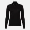 Karen Millen Cashmere Blend Roll Neck Jumper -Karen Millen shop chocolate cashmere blend roll neck jumper