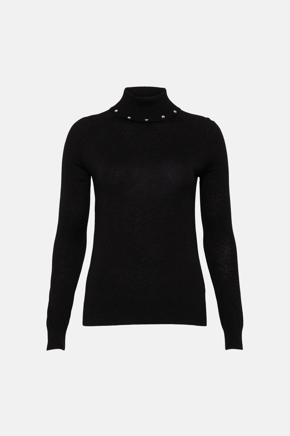 Karen Millen Cashmere Blend Roll Neck Jumper 3 Karen Millen Cashmere Blend Roll Neck Jumper