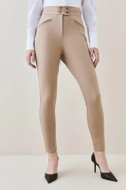 Karen Millen Lydia Millen Bi Stretch Pocket Detail Jodhpur -Karen Millen shop chocolate lydia millen bi stretch pocket detail jodhpur 5
