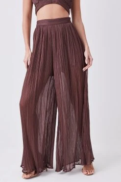 Karen Millen Lydia Millen Petite Crinkle Satin Chiffon Woven Trousers 10 Karen Millen Lydia Millen Petite Crinkle Satin Chiffon Woven Trousers -Karen Millen shop chocolate lydia millen petite crinkle satin chiffon woven trousers 3