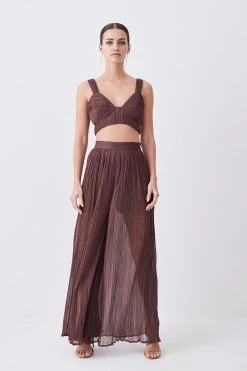 Karen Millen Lydia Millen Petite Crinkle Satin Chiffon Woven Trousers 11 Karen Millen Lydia Millen Petite Crinkle Satin Chiffon Woven Trousers -Karen Millen shop chocolate lydia millen petite crinkle satin chiffon woven trousers 4