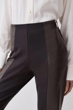 Karen Millen Petite Ponte & Pu Jodhpur Leggings