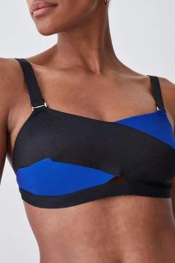 Karen Millen Bandage Colour Block Bandeau Bikini Top -Karen Millen shop cobalt bandage colour block bandeau bikini top 2