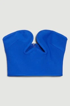 Karen Millen Bandage Corset Style Top -Karen Millen shop cobalt bandage corset style top 3