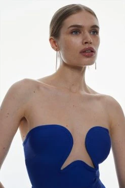 Karen Millen Bandage Corset Style Top -Karen Millen shop cobalt bandage corset style top 4