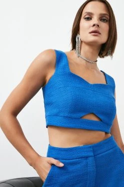 Karen Millen Boucle Bralet Top