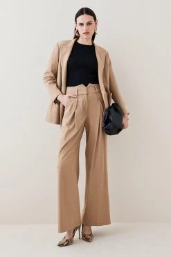 Karen Millen Rib Crew Neck Knit Jumper -Karen Millen shop cobalt rib crew neck knit jumper 1