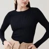 Karen Millen Rib Crew Neck Knit Jumper 2 Karen Millen Rib Crew Neck Knit Jumper -Karen Millen shop cobalt rib crew neck knit jumper