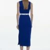Karen Millen Tall Ponte Contrast Trim Midi Dress -Karen Millen shop cobalt tall ponte contrast trim midi dress