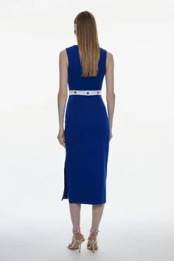 Karen Millen Tall Ponte Contrast Trim Midi Dress
