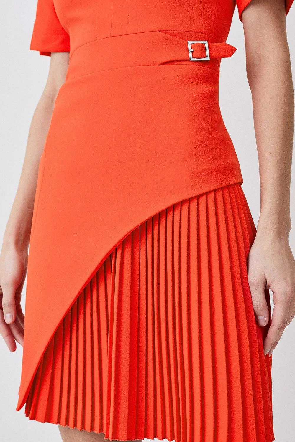 Karen Millen Tall Tailored Military Pleat Short Sleeve Mini Dress 5 Karen Millen Tall Tailored Military Pleat Short Sleeve Mini Dress - Image 3