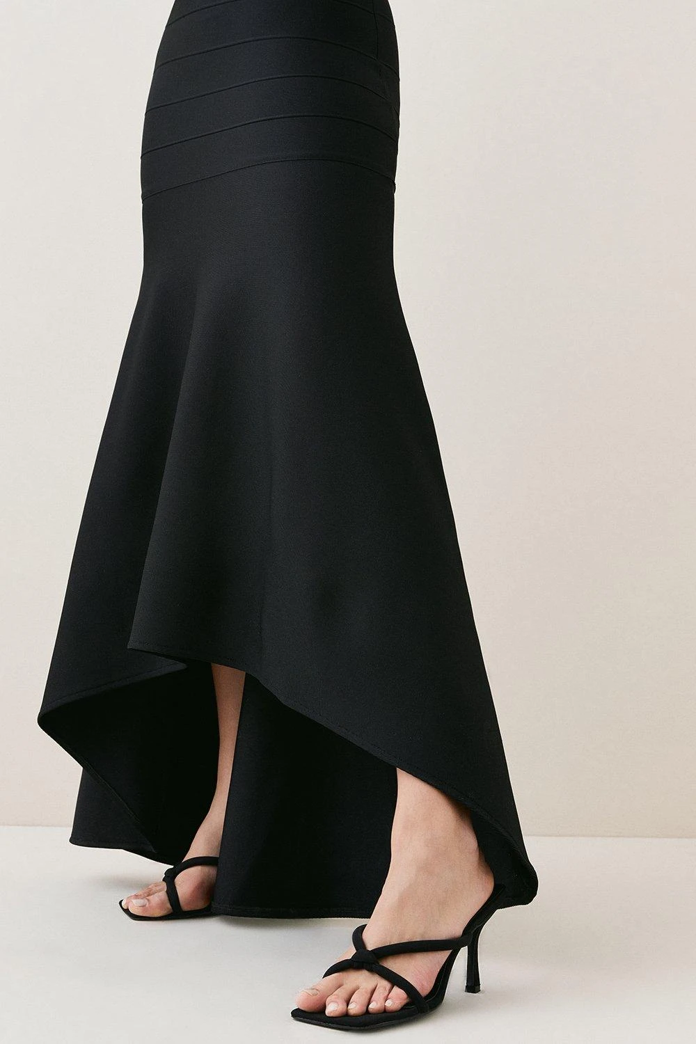 Karen Millen Feather Detail Bandage Bardot Maxi Dress 3 Karen Millen Feather Detail Bandage Bardot Maxi Dress