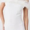 Karen Millen Petite Feather Detail Bandage Bardot Midaxi Dress -Karen Millen shop cream petite feather detail bandage bardot midaxi dress