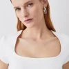 Karen Millen Square Neck Ponte Jersey Top
