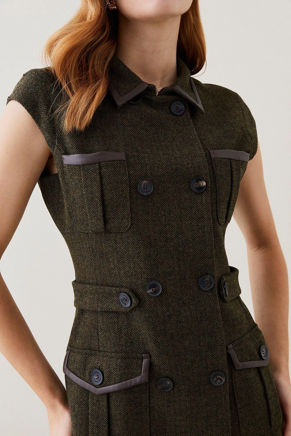 Karen Millen Lydia Millen Petite Tweed Belted Midi Dress 5 Karen Millen Lydia Millen Petite Tweed Belted Midi Dress - Image 3