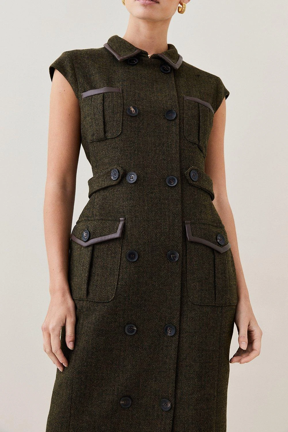 Karen Millen Lydia Millen Petite Tweed Belted Midi Dress 7 Karen Millen Lydia Millen Petite Tweed Belted Midi Dress - Image 5