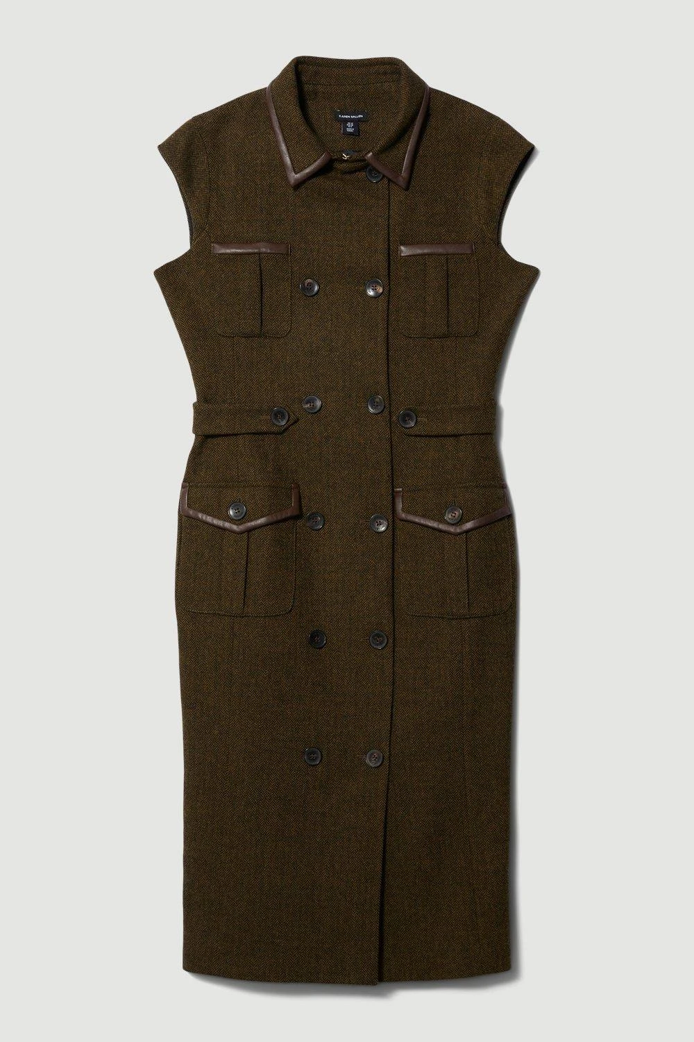 Karen Millen Lydia Millen Petite Tweed Belted Midi Dress 9 Karen Millen Lydia Millen Petite Tweed Belted Midi Dress - Image 7