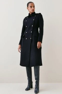 Karen Millen Italian Wool Military Coat