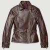 Karen Millen Leather Buckle Biker Jacket 1 Karen Millen Leather Buckle Biker Jacket -Karen Millen shop fig leather buckle biker jacket