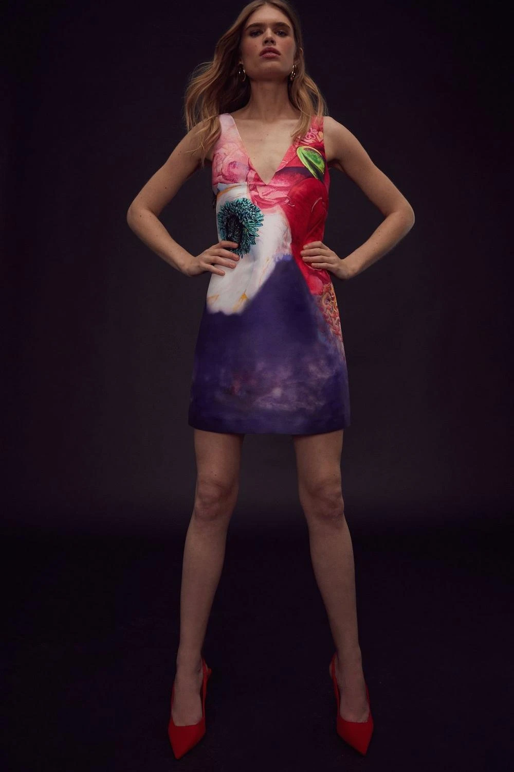 Karen Millen Apotheosis Deep V Shift Woven Dress 4 Karen Millen Apotheosis Deep V Shift Woven Dress - Image 2