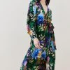 Karen Millen Floral Printed Woven Midi Wrap Dress -Karen Millen shop floral printed woven midi wrap dress