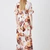 Karen Millen Floral Shirt Viscose Woven Maxi Dress -Karen Millen shop floral shirt viscose woven maxi dress