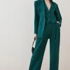 Karen Millen Compact Crepe Single Breasted Blazer -Karen Millen shop forest compact crepe single breasted blazer