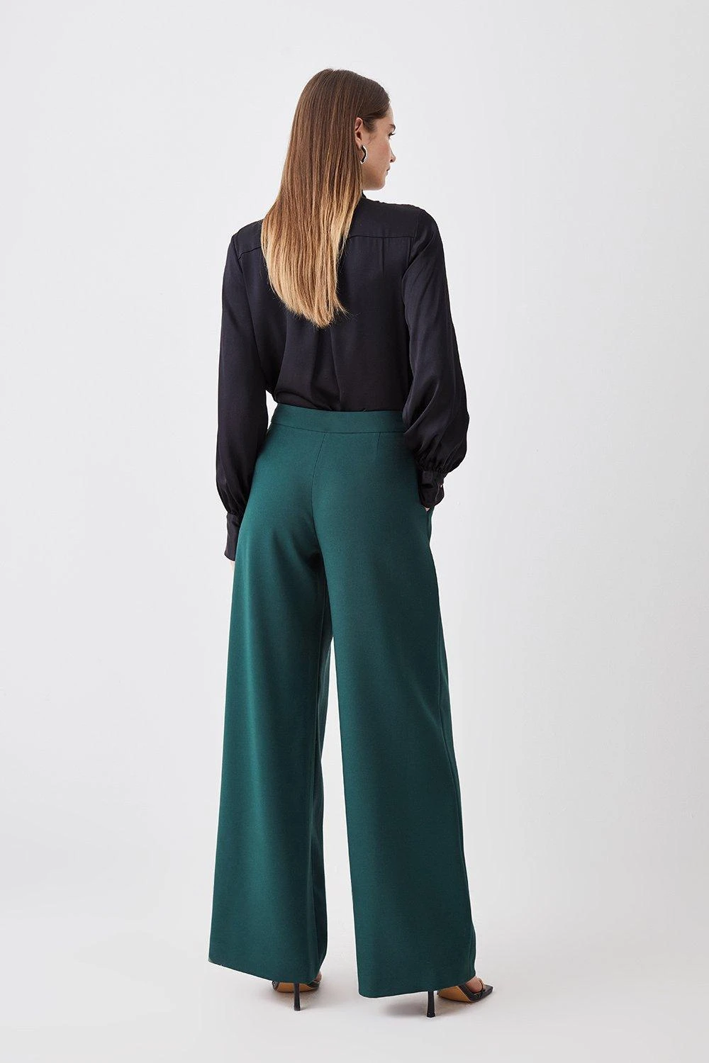 Karen Millen Compact Stretch Tailored Wide Leg Trouser 8 Karen Millen Compact Stretch Tailored Wide Leg Trouser - Image 6