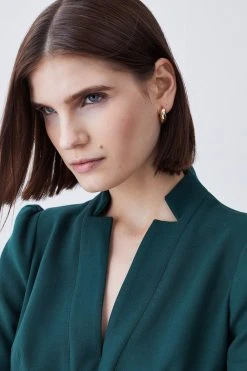 Karen Millen Petite Compact Stretch Forever Belt Jumpsuit 8 Karen Millen Petite Compact Stretch Forever Belt Jumpsuit -Karen Millen shop forest petite compact stretch forever belt jumpsuit 1