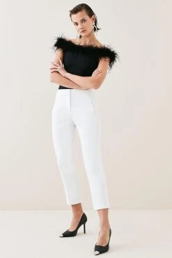 Karen Millen Bandage Bardot Feather Knit Top 11 Karen Millen Bandage Bardot Feather Knit Top -Karen Millen shop fuchsia bandage bardot feather knit top 4