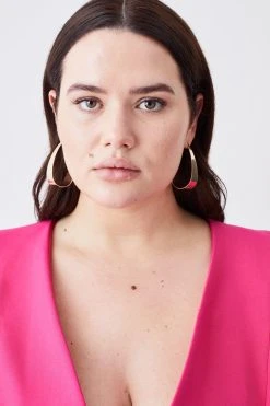 Karen Millen Plus Size Compact Stretch Wrap Detail Beltedmidi Dress -Karen Millen shop fuchsia plus size compact stretch wrap detail beltedmidi dress 2