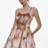 Karen Millen Garden Floral Mini Prom Dress -Karen Millen shop garden floral mini prom dress
