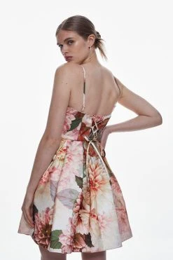 Karen Millen Garden Floral Mini Prom Dress -Karen Millen shop garden floral mini prom dress 2