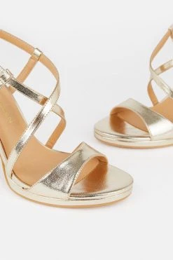 Karen Millen Cross Strap Platform Stiletto Heel