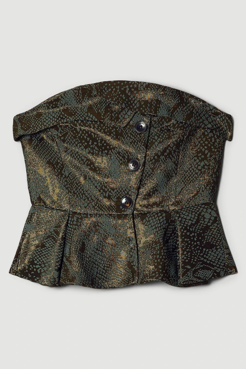 Karen Millen Jacquard Statement Button Bodice Peplum Top 7 Karen Millen Jacquard Statement Button Bodice Peplum Top - Image 5