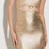 Karen Millen Metallic Bandage Maxi Dress 1 Karen Millen Metallic Bandage Maxi Dress -Karen Millen shop gold metallic bandage maxi dress