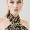 Karen Millen Snake Jacquard Halter Neck Top