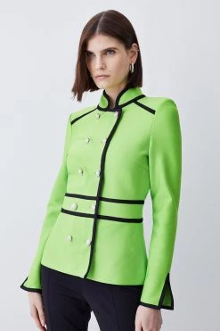 Karen Millen Bandage Military Style Top -Karen Millen shop green bandage military style top 4