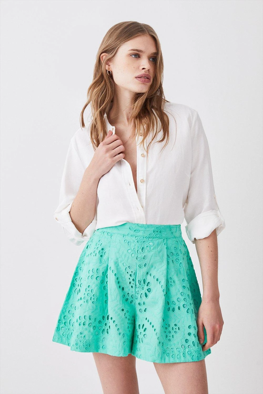 Karen Millen Broderie Woven Short 3 Karen Millen Broderie Woven Short