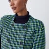 Karen Millen Colourpop Check Wool Blend Cape Coat