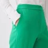 Karen Millen Compact Stretch Tailored Straight Leg Trousers -Karen Millen shop green compact stretch tailored straight leg trousers