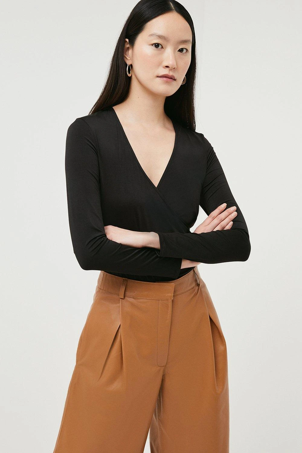 Karen Millen Long Sleeve Jersey Wrap Top 6 Karen Millen Long Sleeve Jersey Wrap Top - Image 4