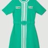 Karen Millen Milano Knit Belted Stripe Detail Mini Dress 1 Karen Millen Milano Knit Belted Stripe Detail Mini Dress -Karen Millen shop green milano knit belted stripe detail mini dress