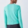 Karen Millen Petite Viscose Blend Knit Crew Neck Cardigan -Karen Millen shop green petite viscose blend knit crew neck cardigan