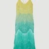 Karen Millen Tall Ombre Fringe Woven Midi Dress