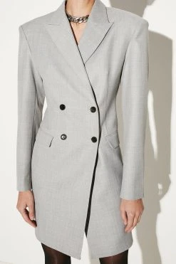 Karen Millen Wool Blend Tailored Blazer Mini Dress